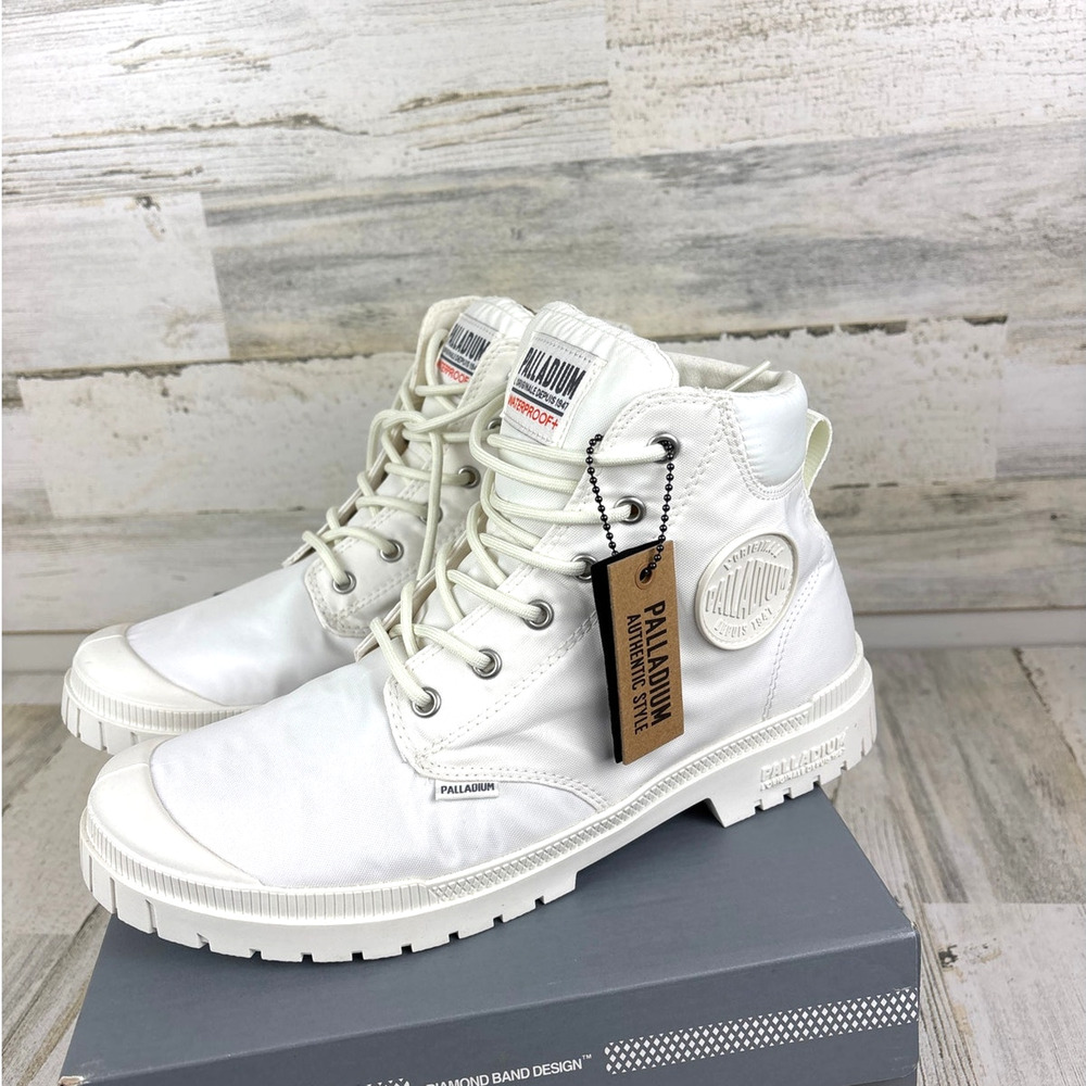Palladium Pampa SP20 Cuff Womens 10.5 White High Top Sneakers NWT Chunky